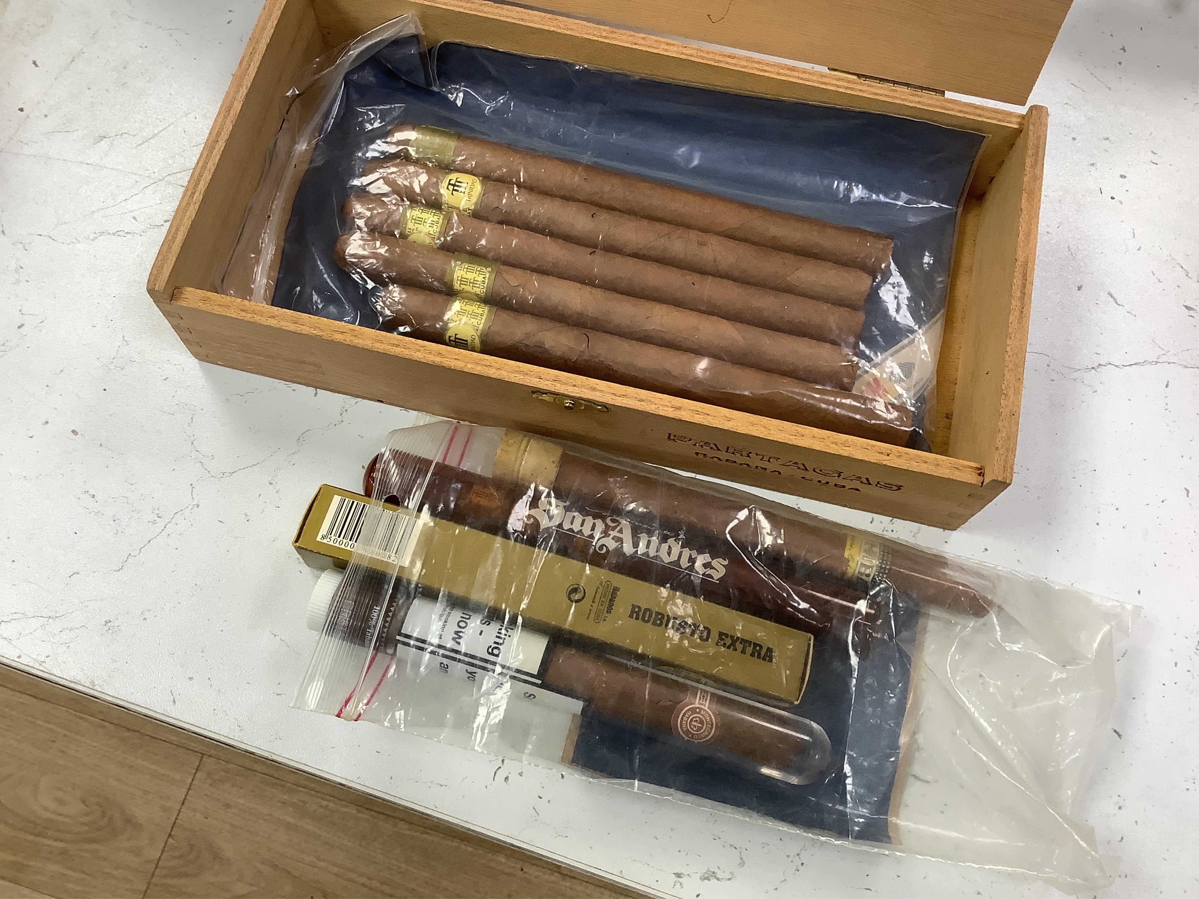 A collection of various Cuban cigars